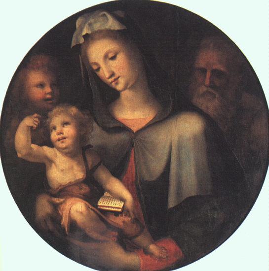 BECCAFUMI, Domenico The Holy Family with Young Saint John dfg France oil painting art